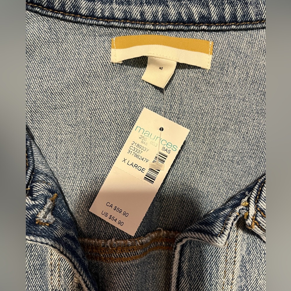 🆕 NWT Maurices Jean Jacket, XL - Picture 3 of 5